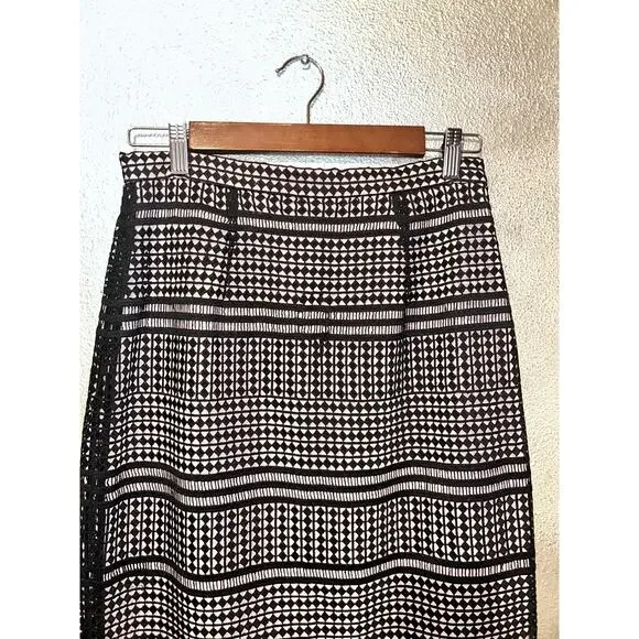 LK Bennett Maddox Professional Wednesday Dark Academia Office Lace Pencil Skirt - Picture 2 of 11